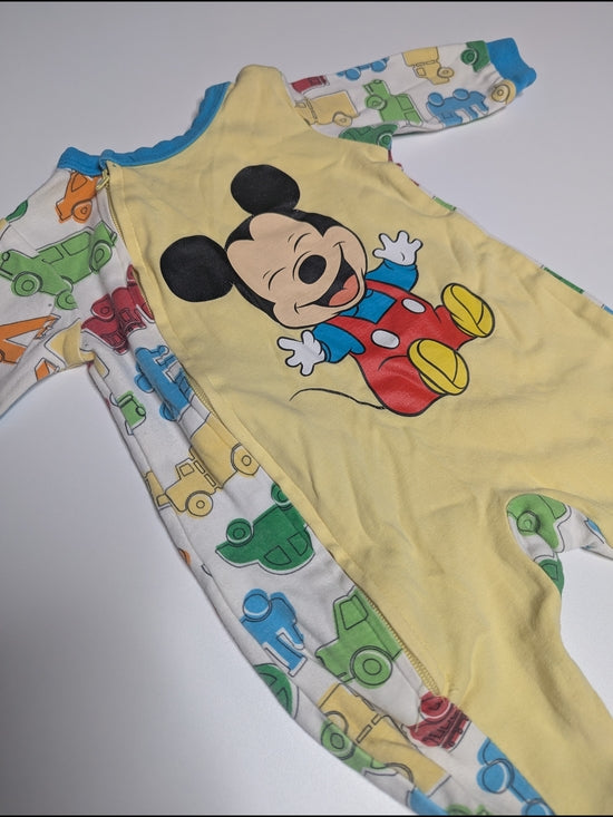 Disney Baby Mickey Mouse Footed One-Piece in yellow & multicolour, size Newborn, photo 3 of 5