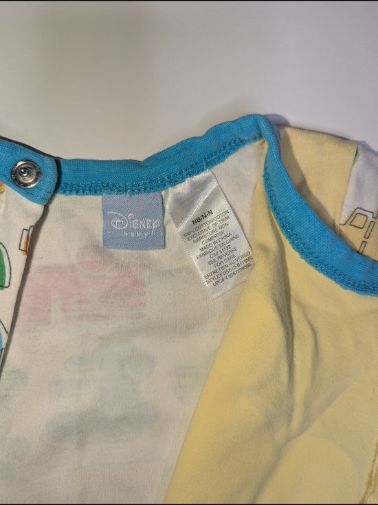 Disney Baby Mickey Mouse Footed One-Piece in yellow & multicolour, size Newborn, photo 4 of 5