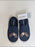 Carter's Slip-On Shoes with Glitter Rainbow in navy, shoe size 8, photo 1 of 4
