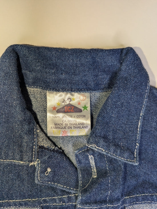 Denim Jacket with Truck Patches in navy, size 3T, photo 4 of 4